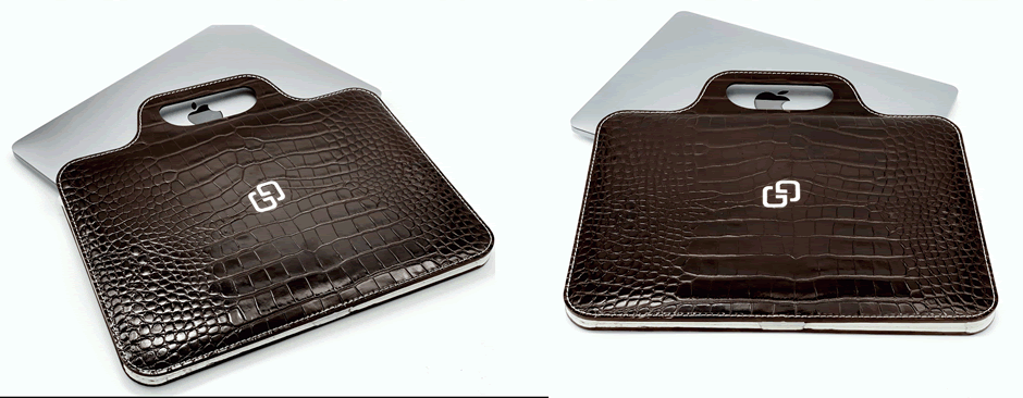 Купить Эксклюзивная Сумка для MacBook Brown Alligator Элитный Чехол для MacBook Pro Air 12" 